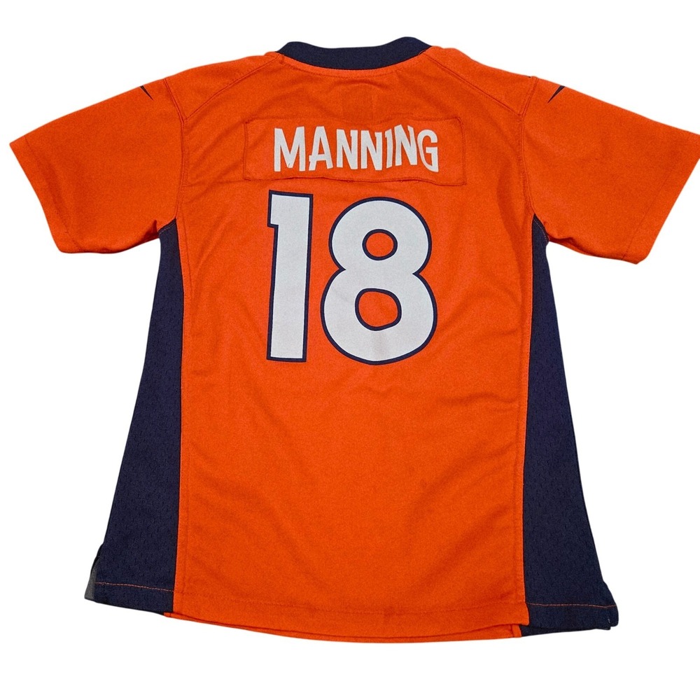 Denver Broncos Jersey Peyton Manning Youth Medium Orange 18 Nike NFL Football
